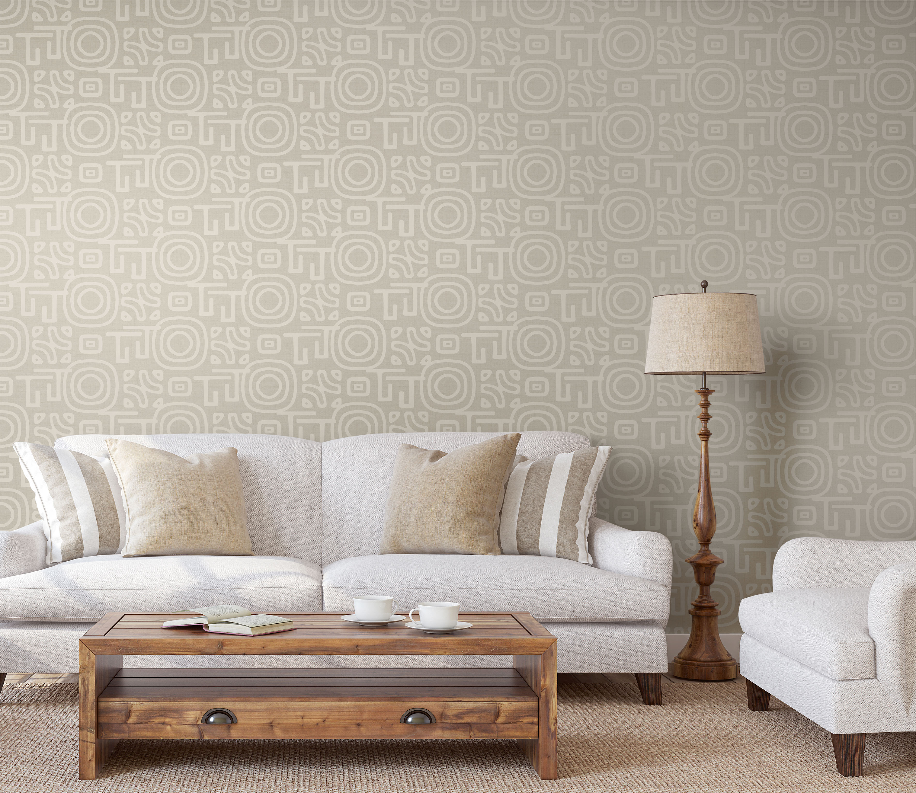 Обои Milassa Полинезия Самоа PLZ2 002/2 10,05×1 фото в интерьере